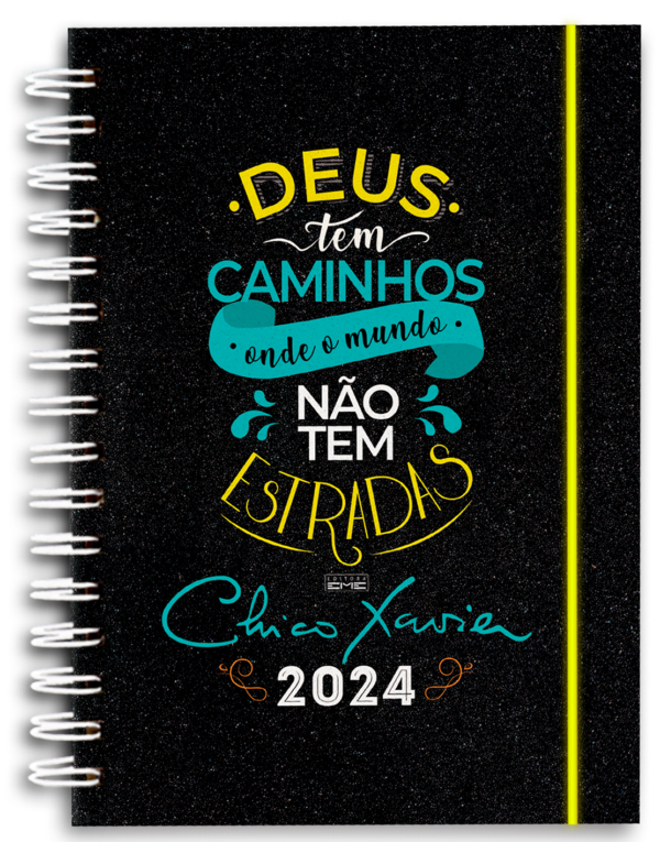 Agenda Chico Xavier 2024 Wireo capa dura Editora EME