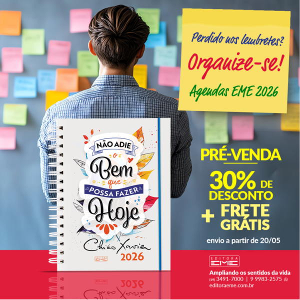 Agenda Chico Xavier 2026 Wire-o capa dura