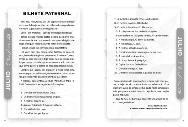 Agenda Chico Xavier 2026 Wire-o capa dura - Image 4