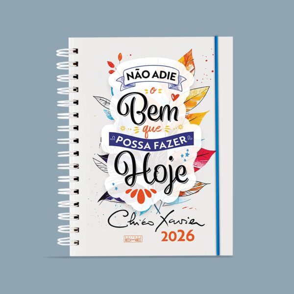 Agenda Chico Xavier 2026 Wire-o capa dura - Image 2